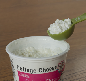 Your new stomach holds only a small amount of food now. You will need to measure your food before eating.